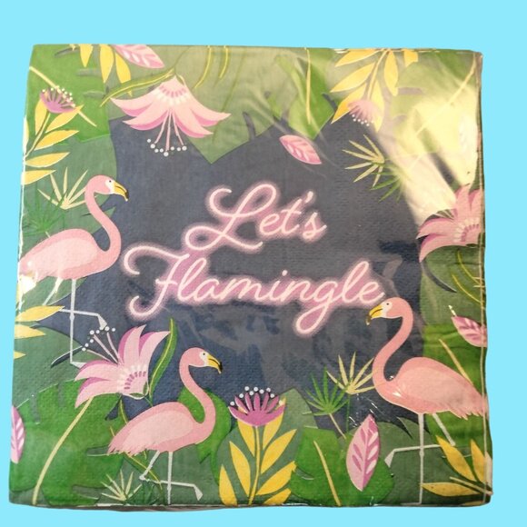 Other - Lets Flamingle Pink Flamingo Paper Napkins 25 Beach Party